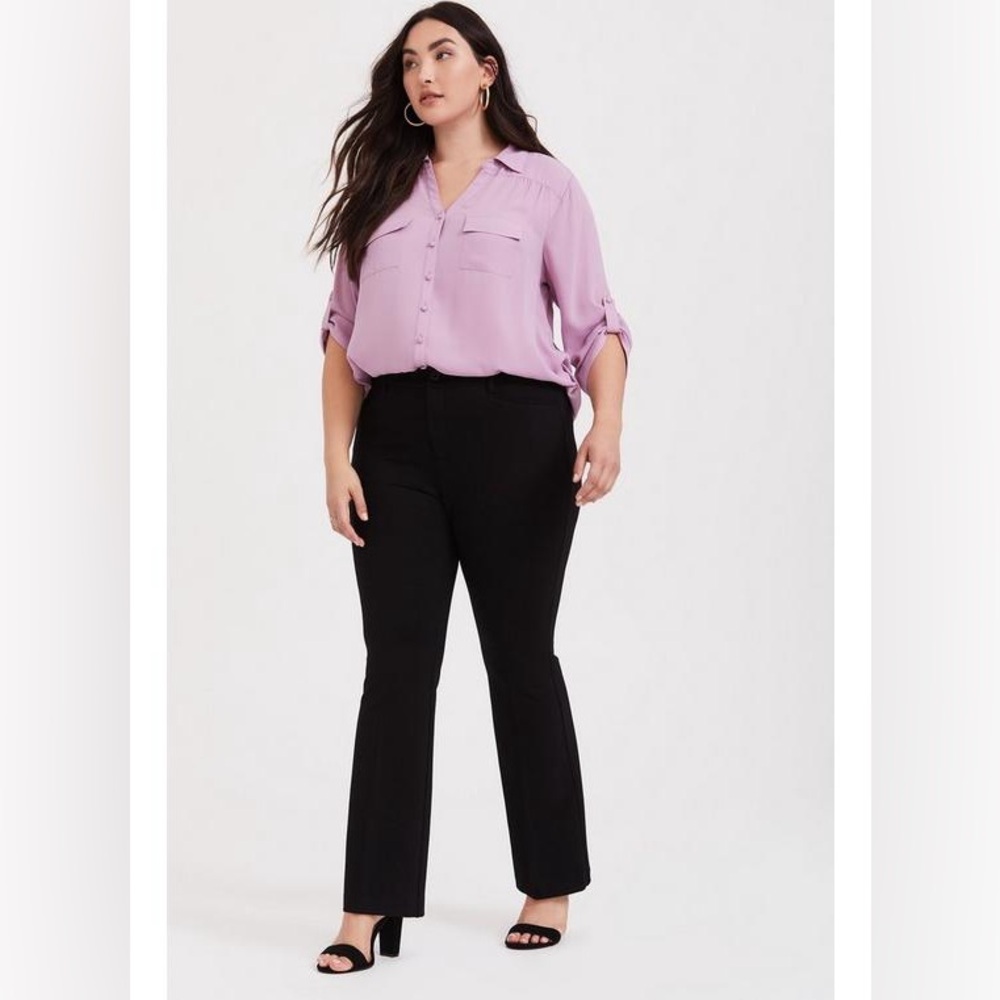 Studio Signature Premium Ponte Stretch Trouser - Black